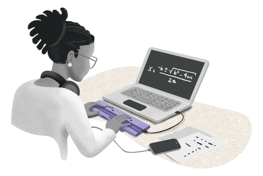 illustration d'une personne travaillant sur un ordinateur